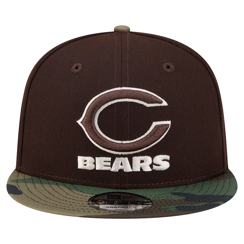 Casquette snapback New Era 9FIFTY pour homme, marron fonc