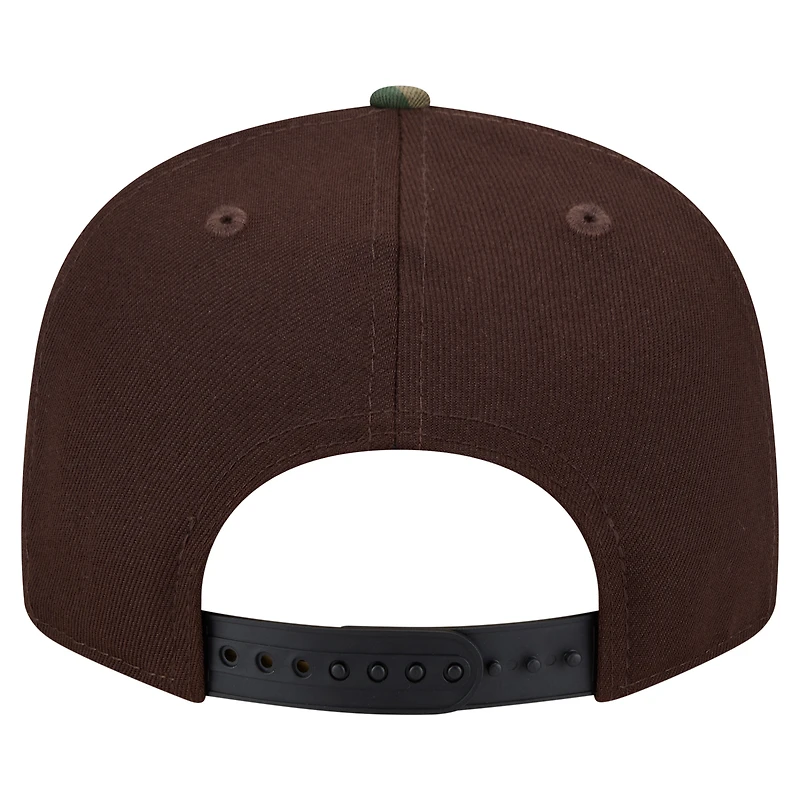 Men's New Era  Dark Brown Chicago Bears Burnt Wood Camo 9FIFTY Snapback Hat