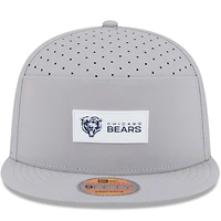 Men's New Era Gray Chicago Bears 2025 Sideline  Split Panel 9FIFTY Snapback Hat