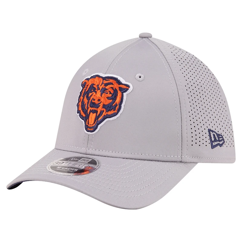 Men's New Era Gray Chicago Bears 39THIRTY M-Crown Flex Fit Hat