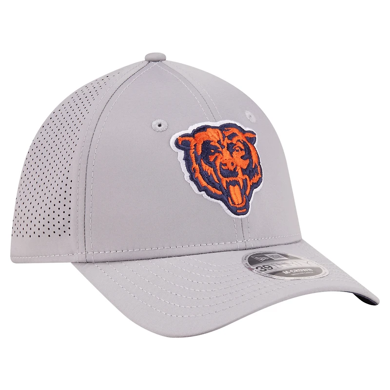 Men's New Era Gray Chicago Bears 39THIRTY M-Crown Flex Fit Hat