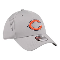 Men's New Era  Gray Chicago Bears Perforated 39THIRTY Flex Hat