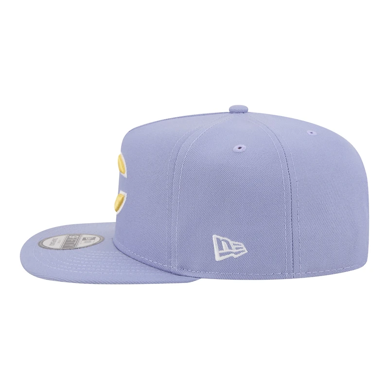 Casquette snapback New Era 9FIFTY Bloom A-Frame pour homme, couleur lavande, Chicago Bears