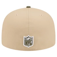 Men's New Era  Light Beige/Olive Chicago Bears Color Pack A-Frame 59FIFTY Fitted Hat