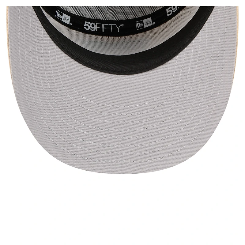Men's New Era Light Beige/Olive Chicago Bears Two-Tone Color Pack Split Panel 59FIFTY Fitted Hat