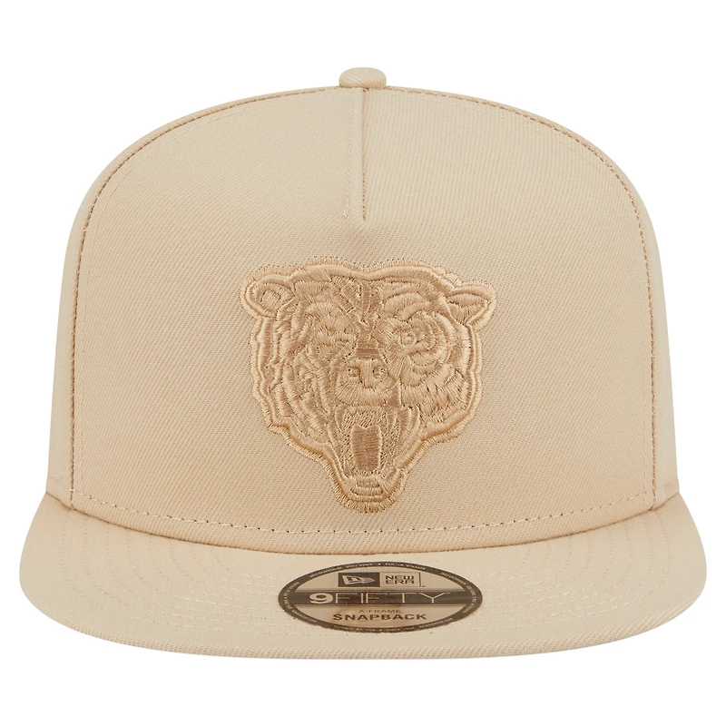 Men's New Era Light Beige Chicago Bears Color Pack A-Frame 9FIFTY Snapback Hat