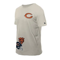Men's New Era Light Beige Chicago Bears Multi Patch T-Shirt
