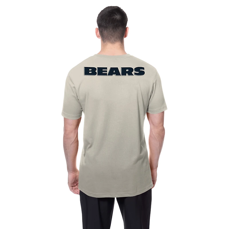 Men's New Era Light Beige Chicago Bears Multi Patch T-Shirt