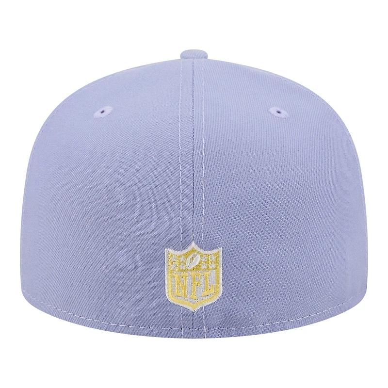 Men's New Era Light Purple Chicago Bears Lavender Bloom 59FIFTY Fitted Hat