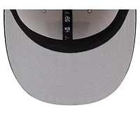Men's New Era  Natural/Navy Chicago Bears Pre-Curved Twine 59FIFTY Fitted Hat