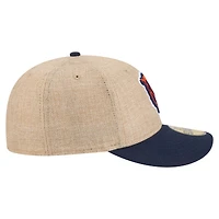 Men's New Era  Natural/Navy Chicago Bears Pre-Curved Twine 59FIFTY Fitted Hat