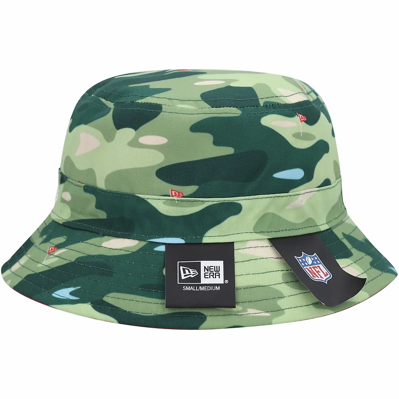 Bob réversible New Era pour homme Chicago Bears bleu marine/camouflage