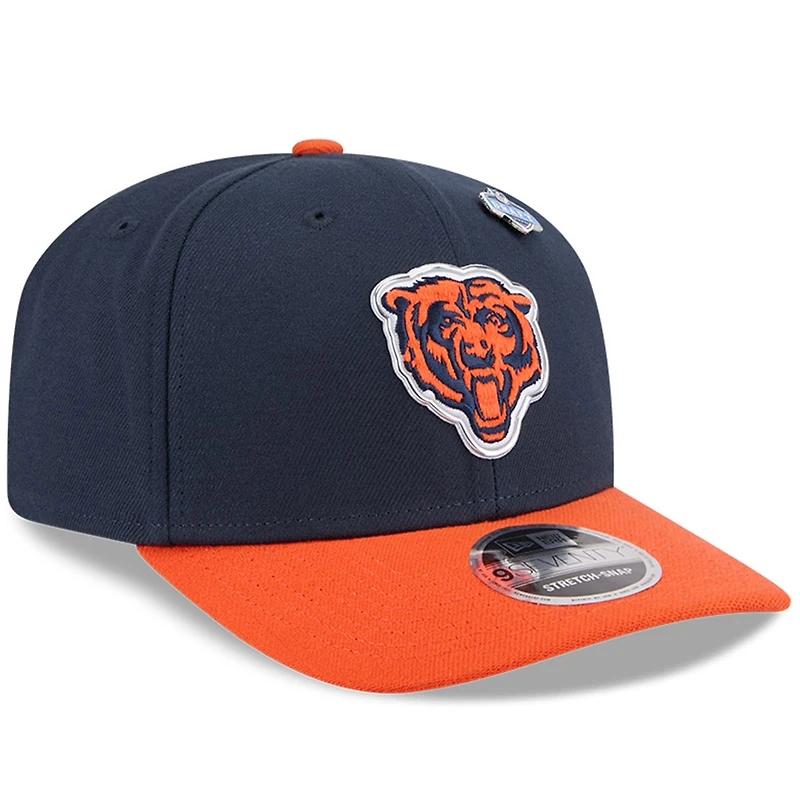 Men's New Era Navy/Orange Chicago Bears 2026 NFL Draft 9SEVENTY Adjustable Hat