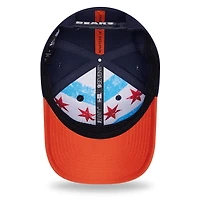 Casquette ajustable New Era 9SEVENTY pour homme, bleu marine et orange, Chicago Bears, Draft NFL 2026