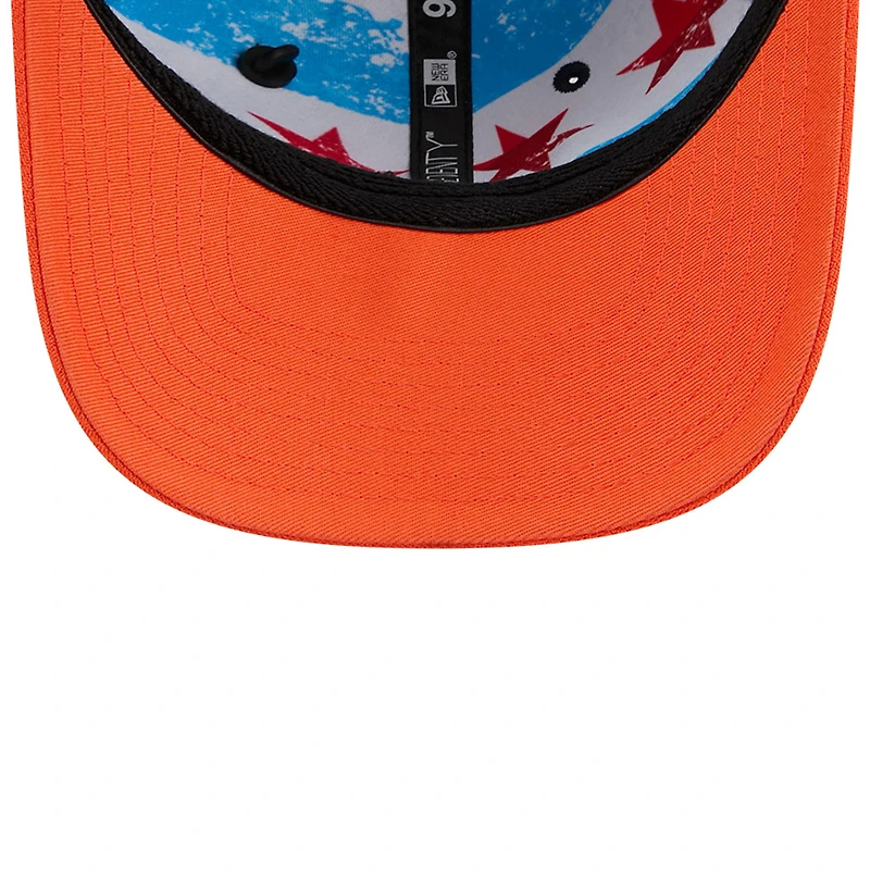 Casquette ajustable New Era 9SEVENTY pour homme, bleu marine et orange, Chicago Bears, Draft NFL 2026