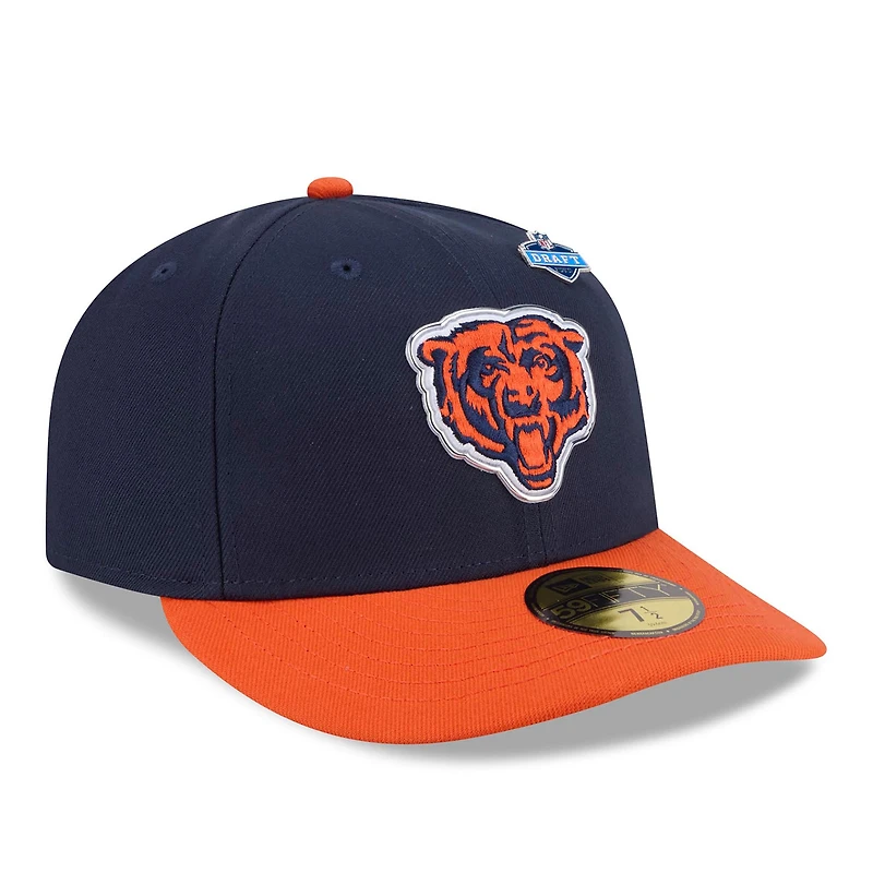 Men's New Era Navy/Orange Chicago Bears 2026 NFL Draft Pre-Curved 59FIFTY Fitted Hat