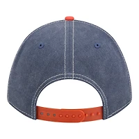 Men's New Era  Navy/Orange Chicago Bears 9FORTY Felt A-Frame Adjustable Hat
