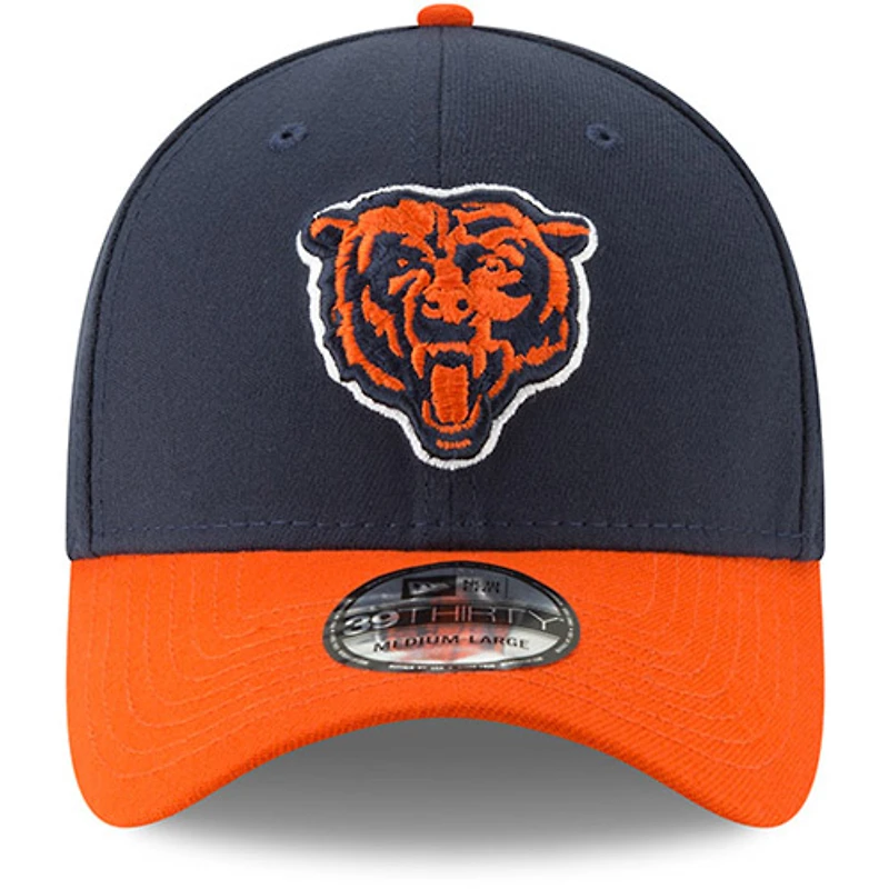 Men's New Era Navy/Orange Chicago Bears Team Classic Two-Tone 39THIRTY Flex Hat