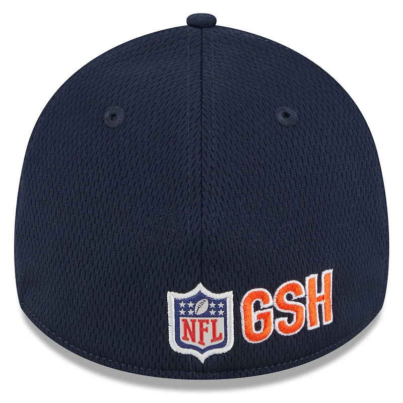 Casquette flex 39THIRTY Chicago Bears 2023 NFL Training Camp New Era pour homme, bleu marine