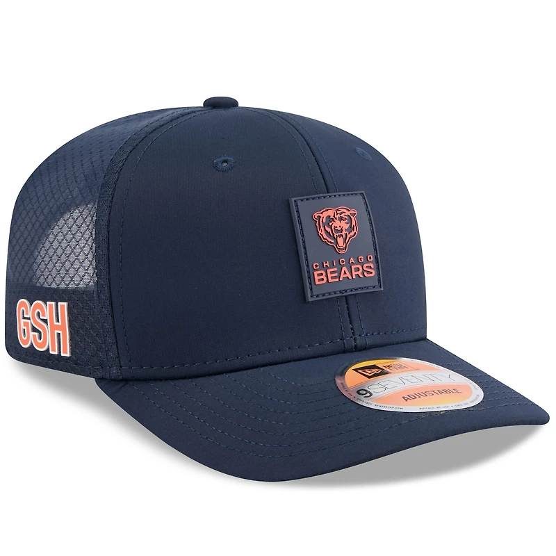 Men's New Era  Navy Chicago Bears 2025 Sideline 9SEVENTY Adjustable Trucker Hat