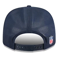 Casquette ajustable New Era 9SEVENTY Trucker bleu marine Chicago Bears 2025 Sideline pour homme