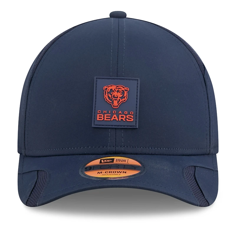 Men's New Era Navy Chicago Bears 2025 Sideline M-Crown 9FORTY Adjustable Hat