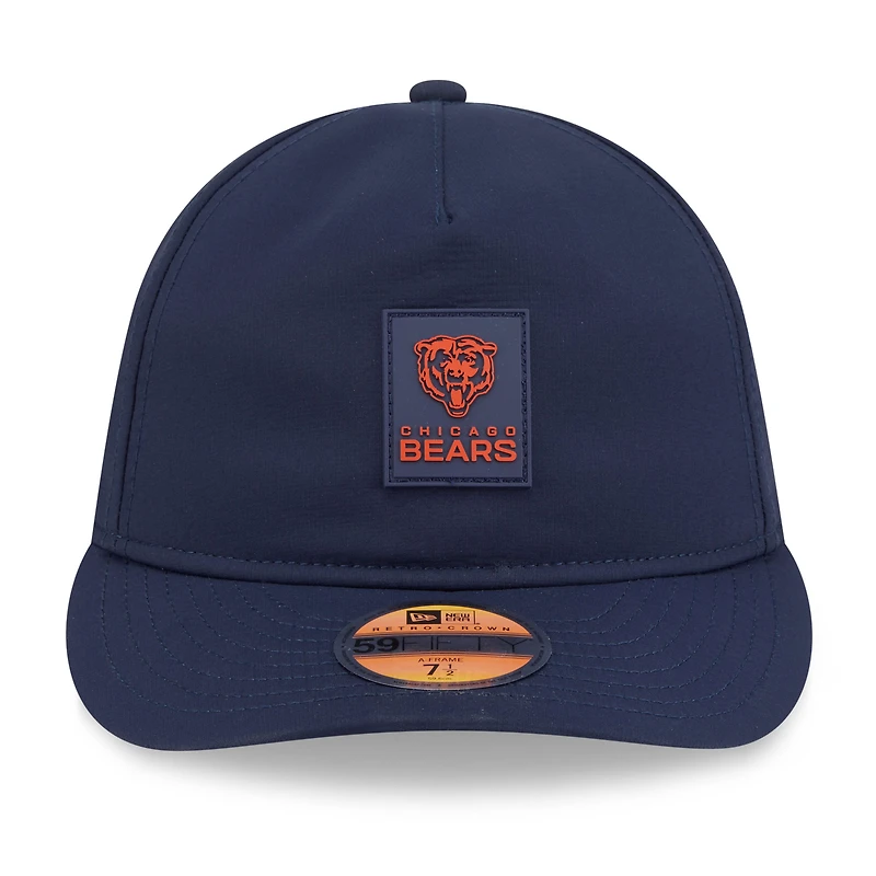 Men's New Era Navy Chicago Bears 2025 Sideline  Retro Crown 59FIFTY Fitted Hat