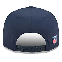 Men's New Era Navy Chicago Bears 2025 Sideline Split Panel 9FIFTY Snapback Hat