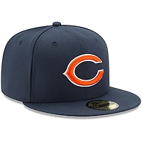Casquette ajustée New Era 59FIFTY bleu marine Chicago Bears pour homme