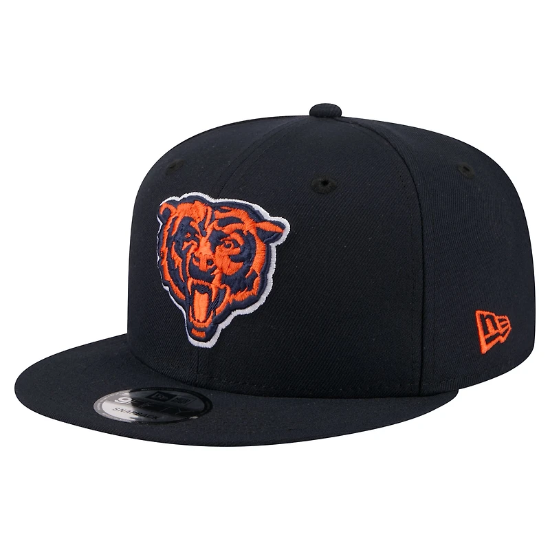 Casquette snapback New Era 9FIFTY Chicago Bears bleu marine pour homme