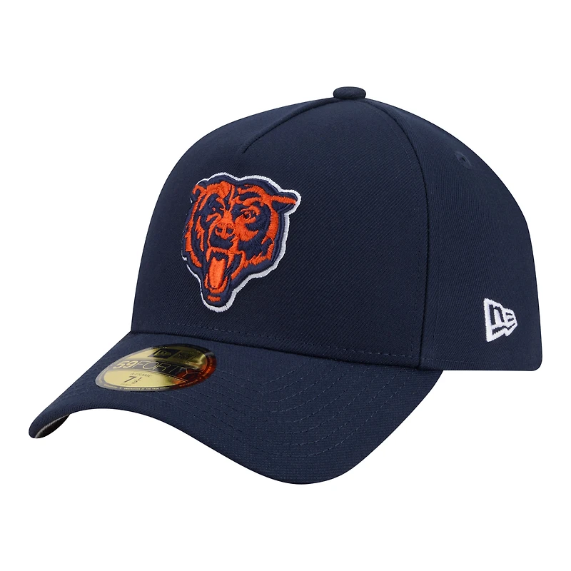 Casquette ajustée New Era 59FORTY bleu marine Chicago Bears pour homme