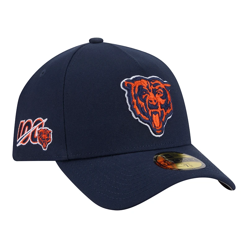 Casquette ajustée New Era 59FORTY bleu marine Chicago Bears pour homme