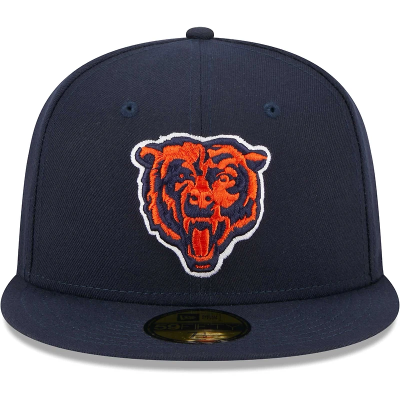 Casquette ajustée 59FIFTY avec logo principal des Chicago Bears New Era bleu marine pour homme