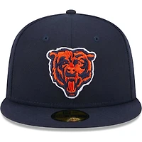 Casquette ajustée 59FIFTY avec logo principal des Chicago Bears New Era bleu marine pour homme