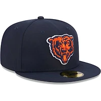 Casquette ajustée 59FIFTY avec logo principal des Chicago Bears New Era bleu marine pour homme