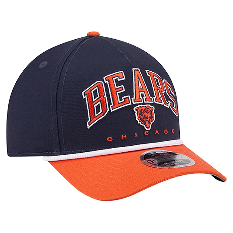 Men's New Era  Navy Chicago Bears Bear Arch 9FORTY A-Frame Adjustable Hat