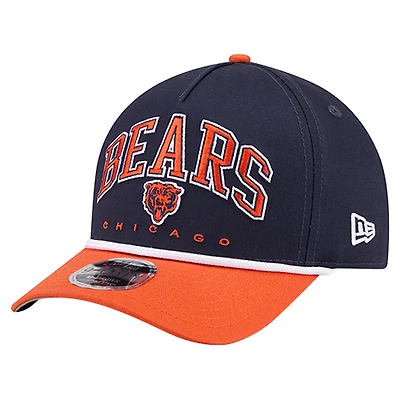 Men's New Era  Navy Chicago Bears Bear Arch 9FORTY A-Frame Adjustable Hat