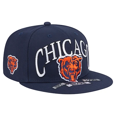 Men's New Era Navy Chicago Bears Bear Oversized 59FIFTY Fitted Hat