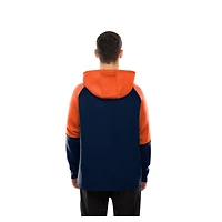 Sweat à capuche raglan bleu marine pour homme New Era des Chicago Bears