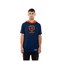 Men's New Era  Navy Chicago Bears Combine Authentic Hooded Raglan Short-Sleeve T-Shirt