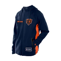 Men's New Era  Navy Chicago Bears Combine Authentic Raglan Scuba Full-Zip Hoodie