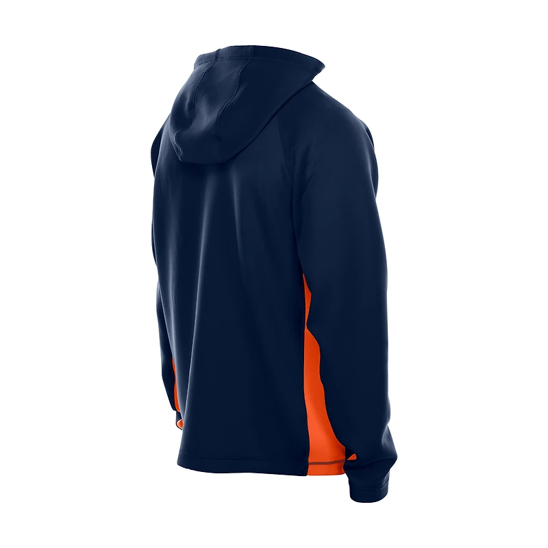 Men's New Era  Navy Chicago Bears Combine Authentic Raglan Scuba Full-Zip Hoodie