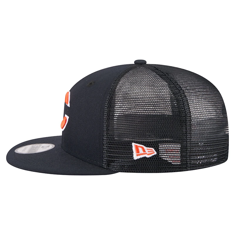 Men's New Era Navy Chicago Bears Core Team 9FIFTY Trucker Snapback Hat
