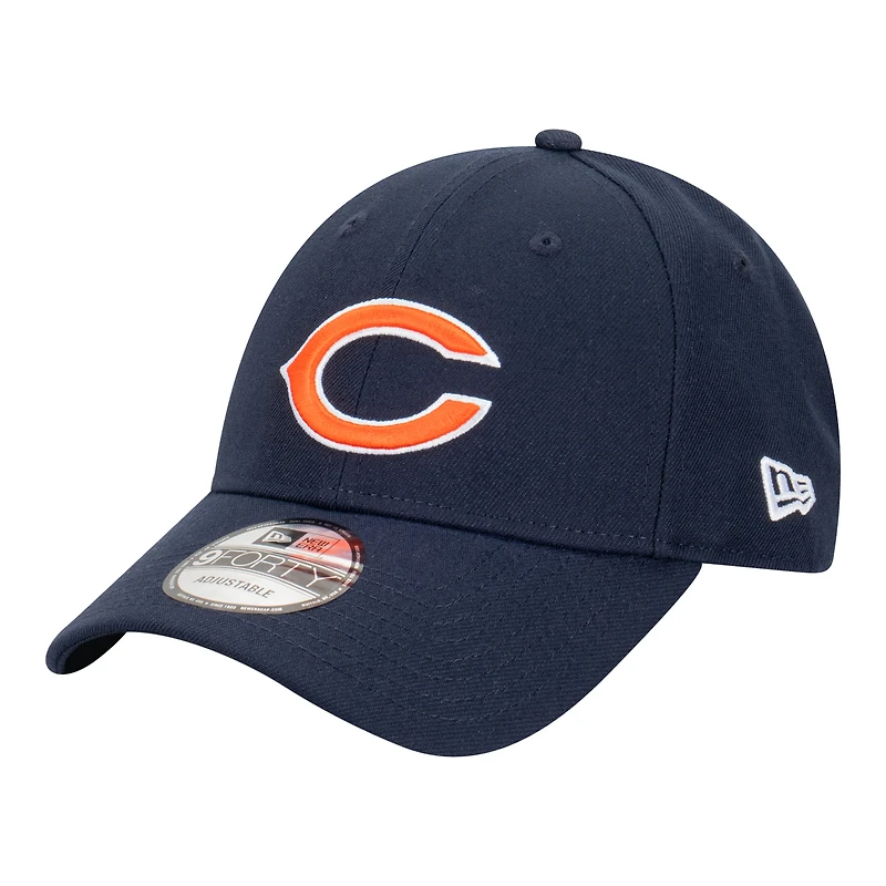 Casquette ajustable New Era 9FORTY bleu marine Chicago Bears Core Team pour homme