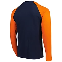 T-shirt à manches longues raglan pour homme New Era bleu marine des Chicago Bears Current