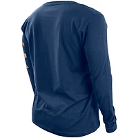 Men's New Era Navy Chicago Bears Hype 2-Hit Long Sleeve T-Shirt