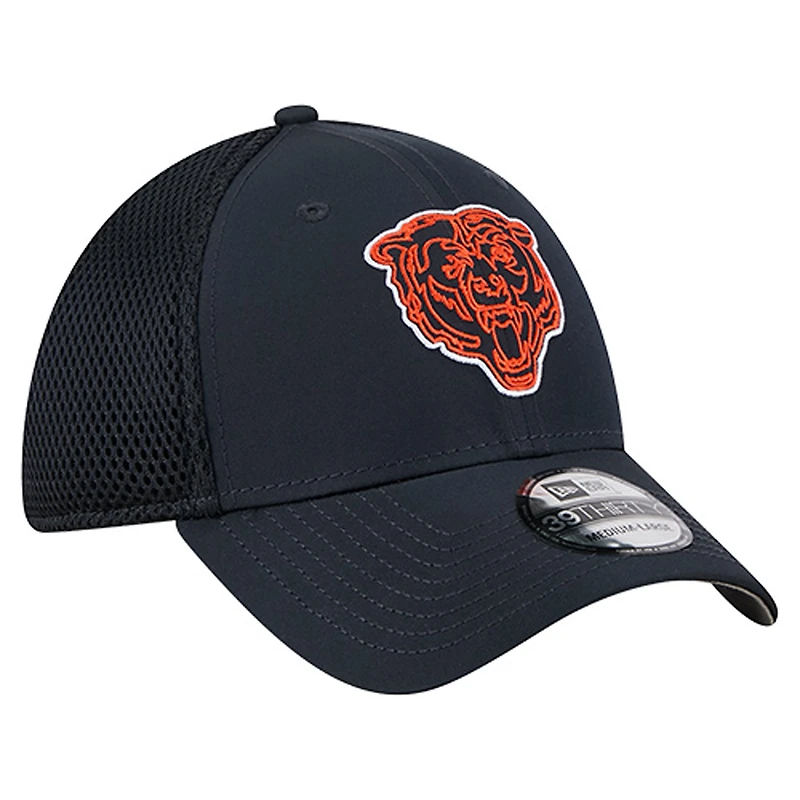 Casquette New Era 39THIRTY Flex bleu marine pour homme, Chicago Bears