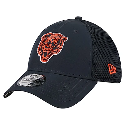 Casquette New Era 39THIRTY Flex bleu marine pour homme, Chicago Bears
