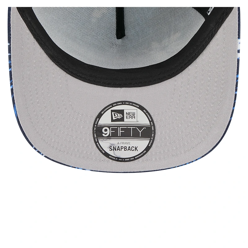Men's New Era Navy Chicago Bears Palm Print A-Frame 9FIFTY Snapback Hat