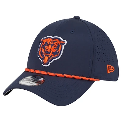 Casquette perforée 39THIRTY Flex bleu marine des Chicago Bears pour homme de New Era